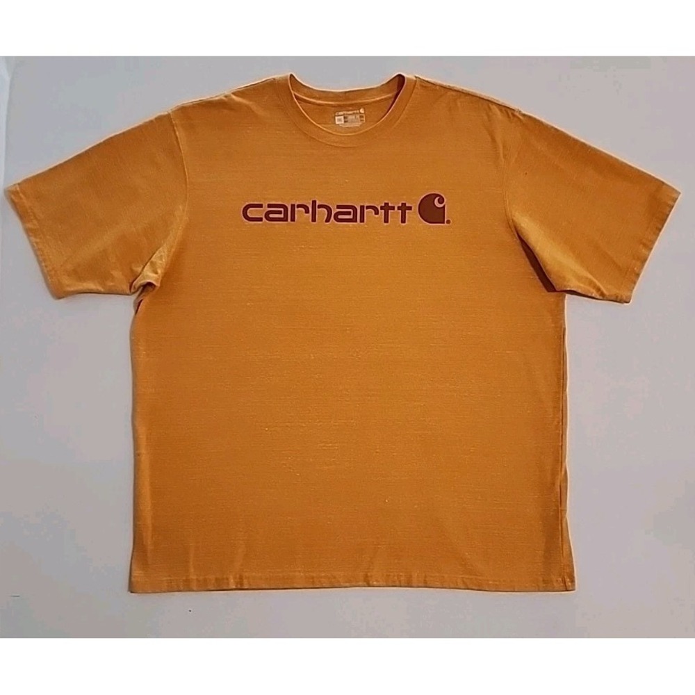CARHARTT BIG MEN'S 2XL LOOSE FIT SS CARHARTT HEAVYWEIGHT T-SHIRT ORANGE HEATHER